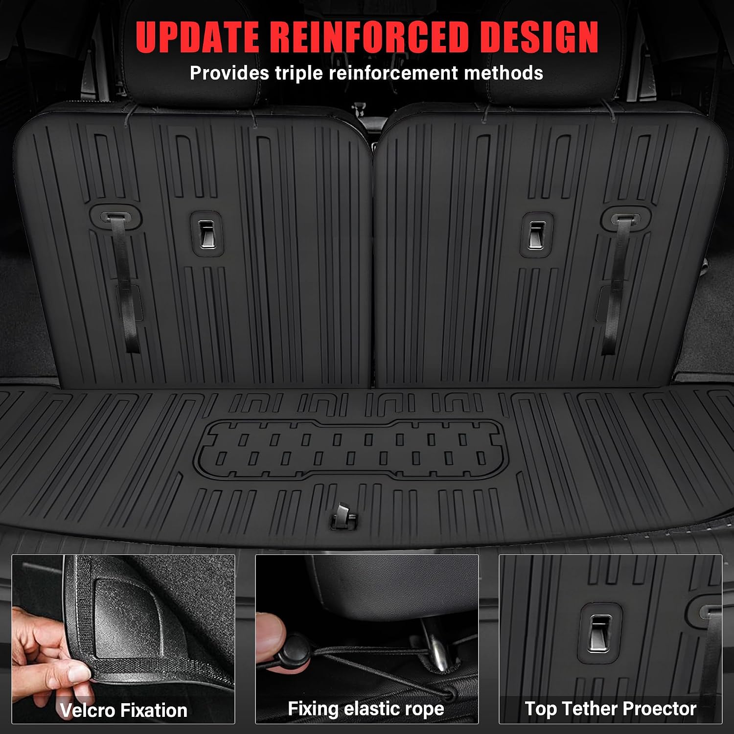 Floor Mats & Trunk Mat with Backrest Mat for 2021-2026 Kia Sorento Hybrid - Image 3