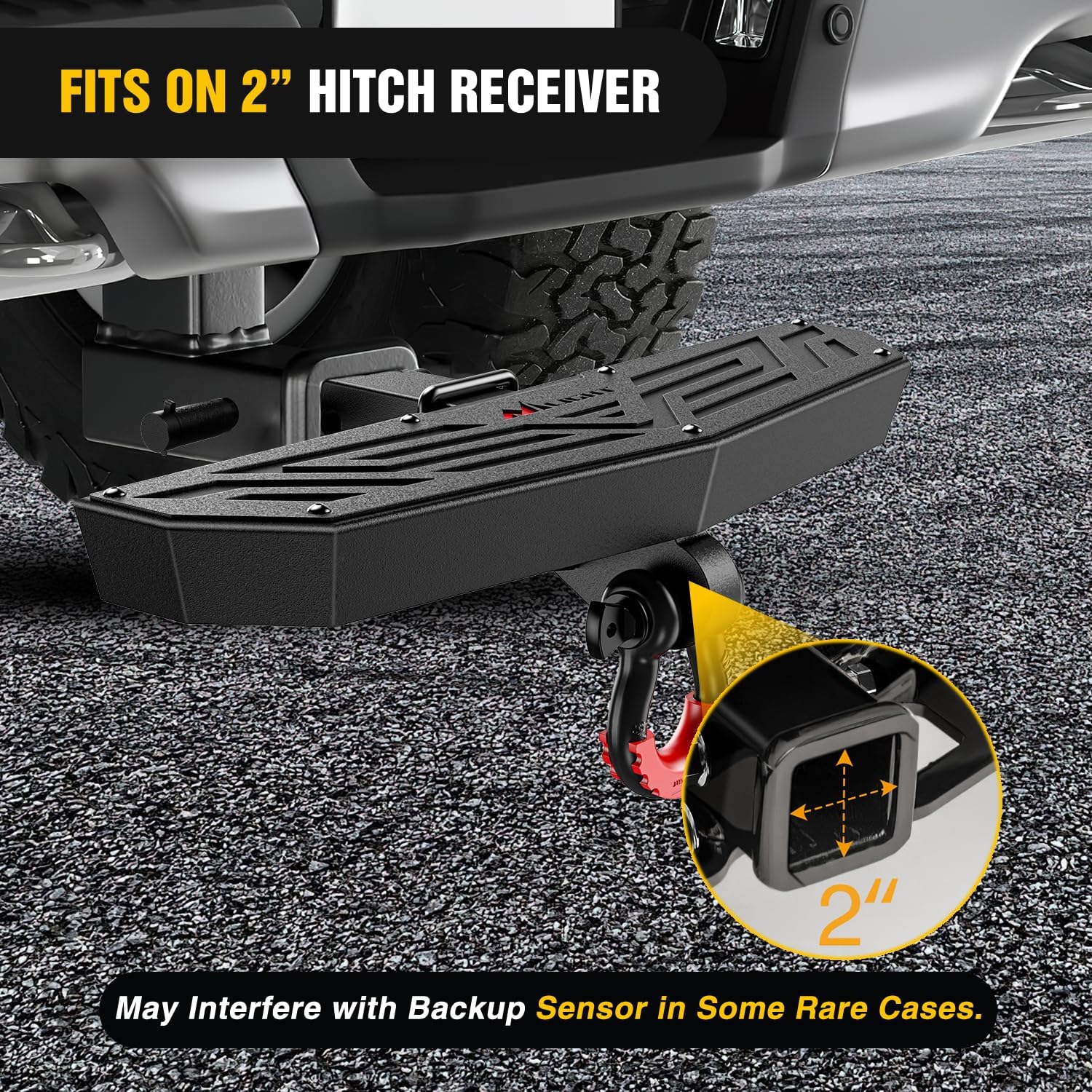 Nilight Hitch Step 2" Receiver Universal with Anti-Theft D-Ring Shackle - Image 3