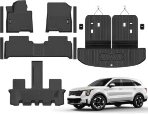 Floor Mats & Trunk Mat with Backrest Mat for 2021-2026 Kia Sorento Hybrid